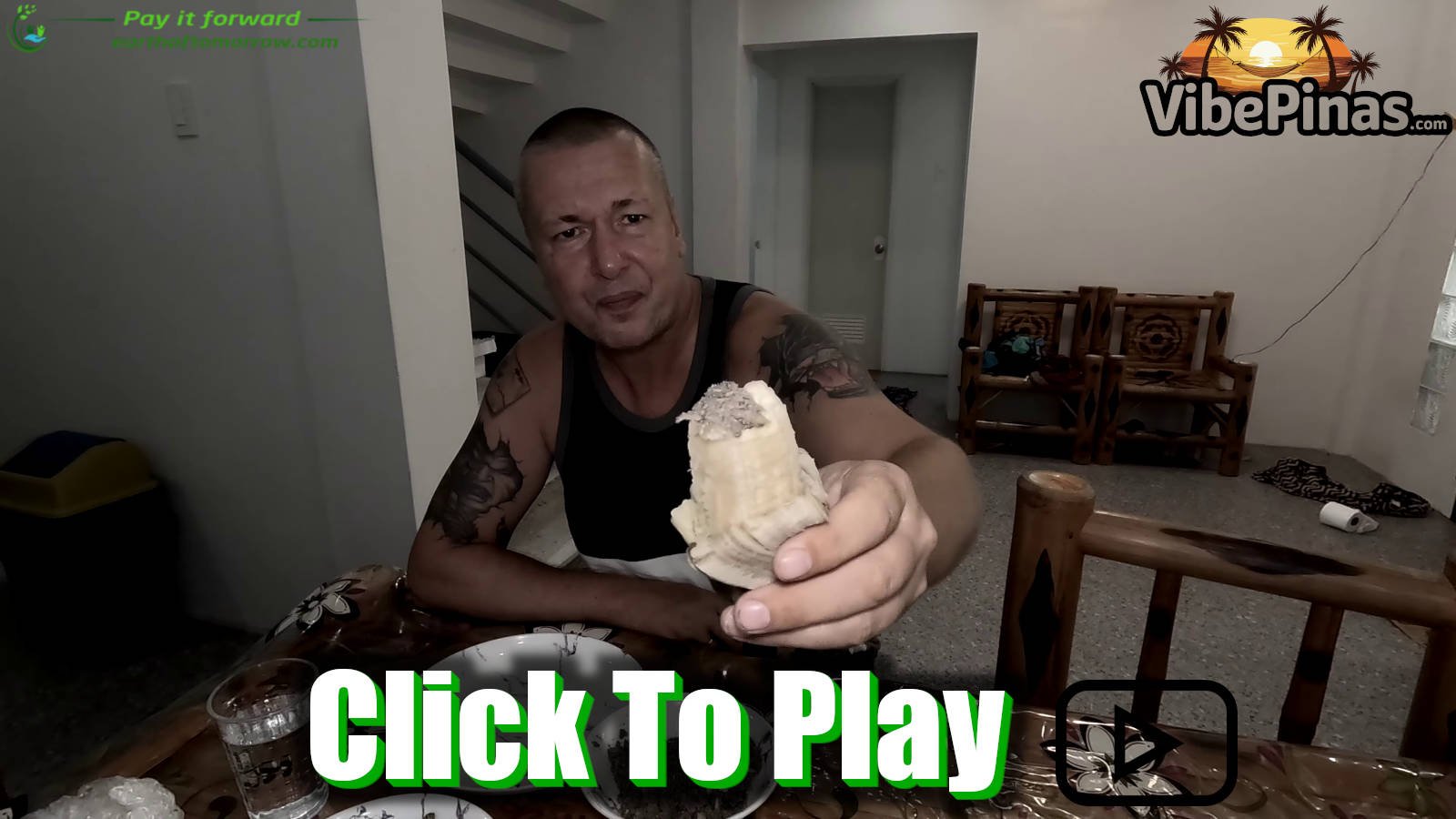 Norwegian Man Eat Banana And Salty Fish Philippine Style